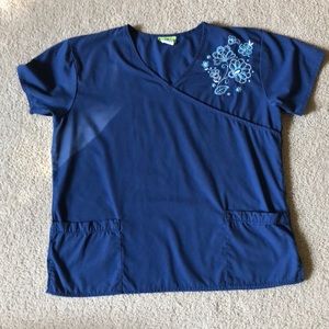 Navy blue Scrub top